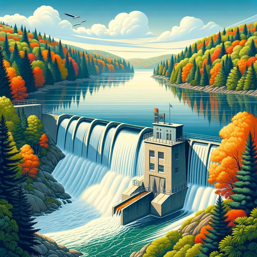 Hydro Plant on River